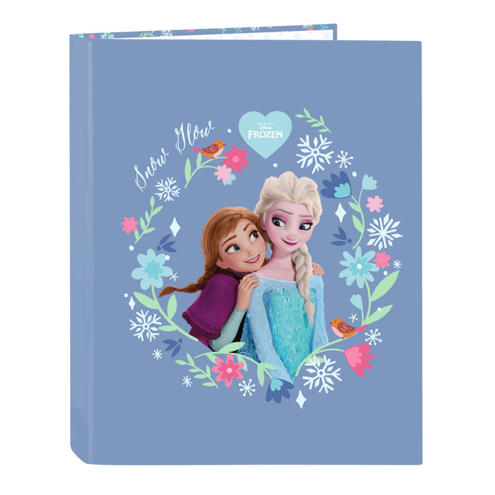 Папка с пръстени Frozen Син A4 26.5 x 33 x 4 cm