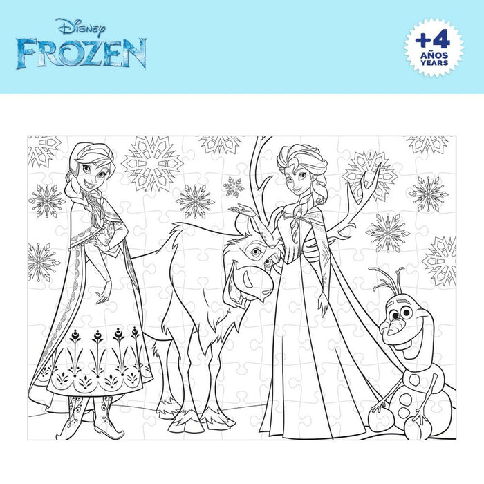 Детски Пъзел Frozen Двустранно 108 Части 70 x 1,5 x 50 cm (6 броя)