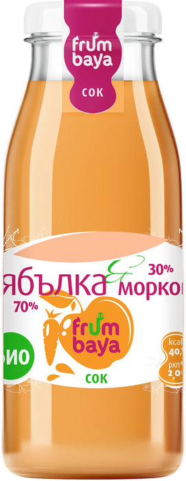 Био сок от ябълка и морков, 250 ml