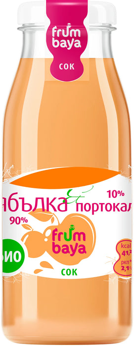 Био сок от ябълка и портокал, 250 ml