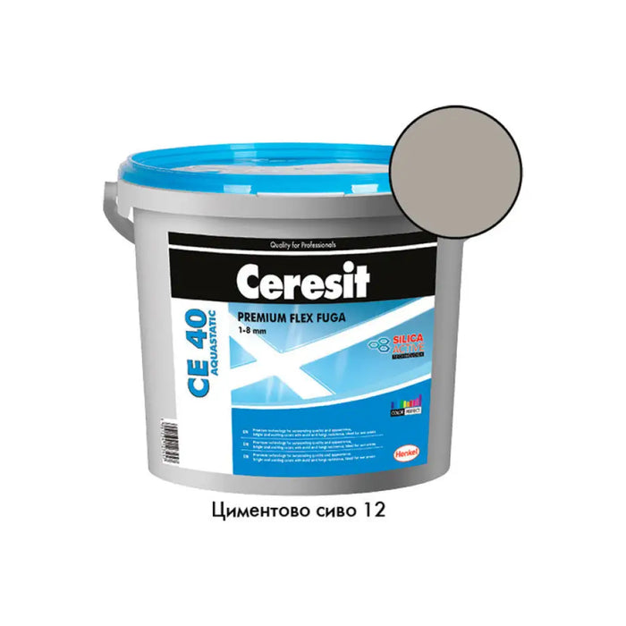 ФУГИРАЩА СМЕС CERESIT CE 40 ЦИМЕНТОВО СИВ 12