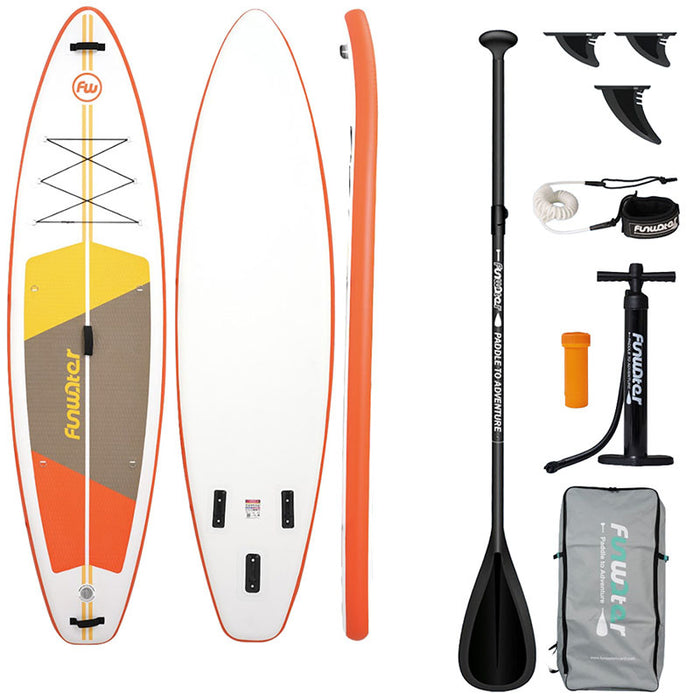 Дъска за SUP FunWater SUPFW69B 3,35 м (оранжево-бяла)