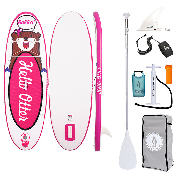 Детска SUP дъска за гребло FunWater Tuxedo Sailor 2,4 м (розова)