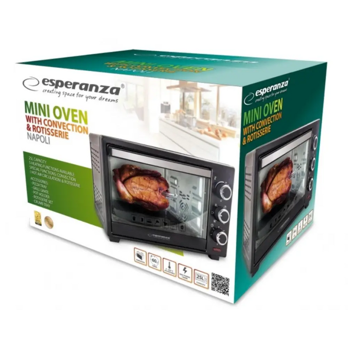Фурна за печене Esperanza EKO006 25 L 1600 W
