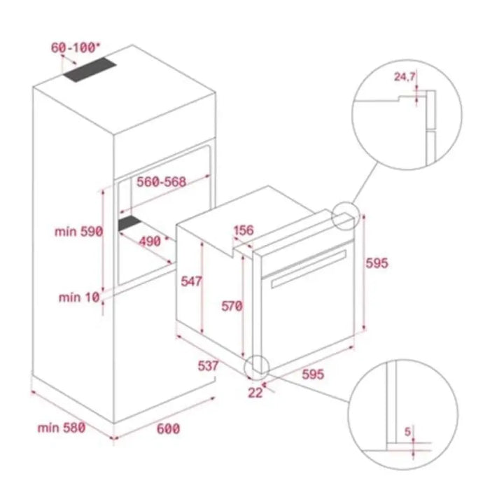 Фурна за вграждане TEKA NEO HSB 6460 SS инокс