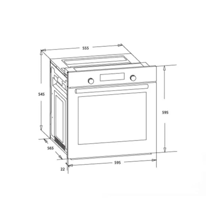 Фурна за вграждане TESLA BO300SB 56 л