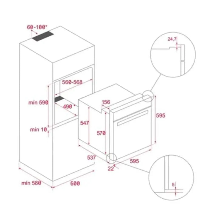 Фурна за вграждане TEKA Neo HSB 6360 Черна