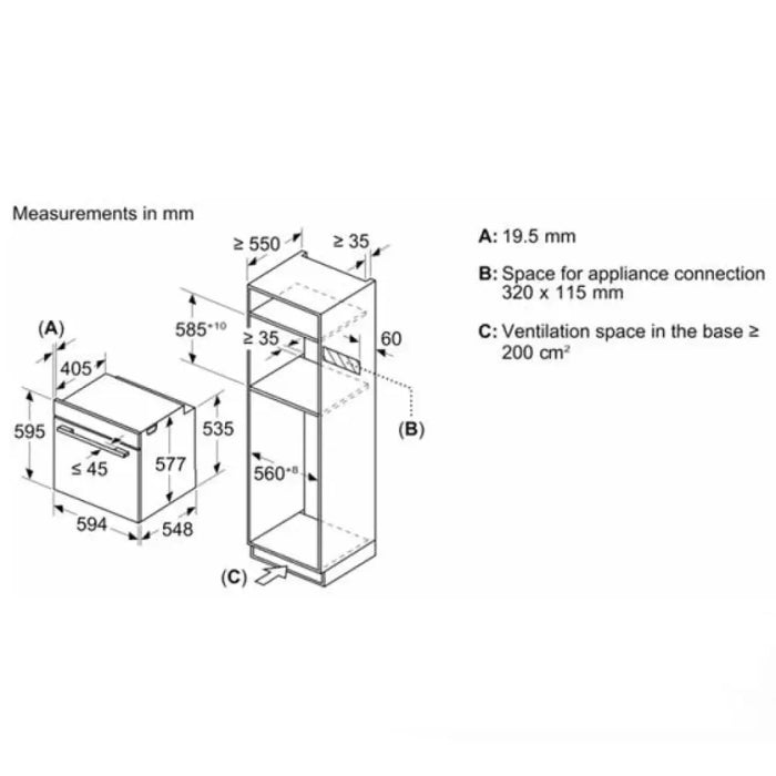 Фурна за вграждане HNG978QB1 67 л с функция за пара