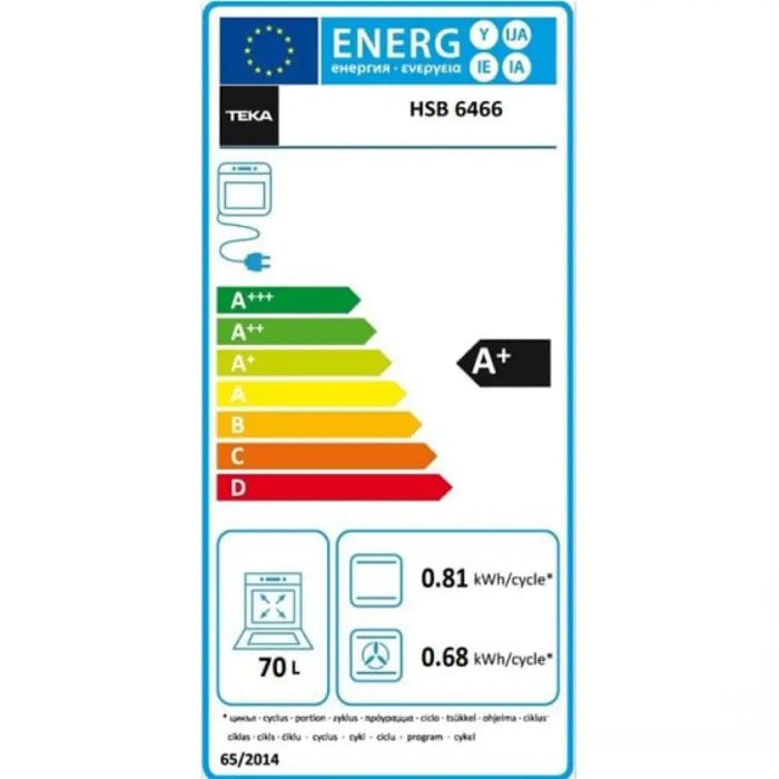 Фурна за вграждане TEKA AirFry NEO HSB 6466 70 л