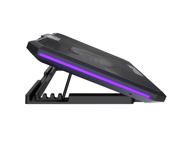 Охлаждаща подложка за лаптоп Fury Gunbai G3 14.1-17.3" с 2 вентилатора, RGB LED светлина, 2 USB порта