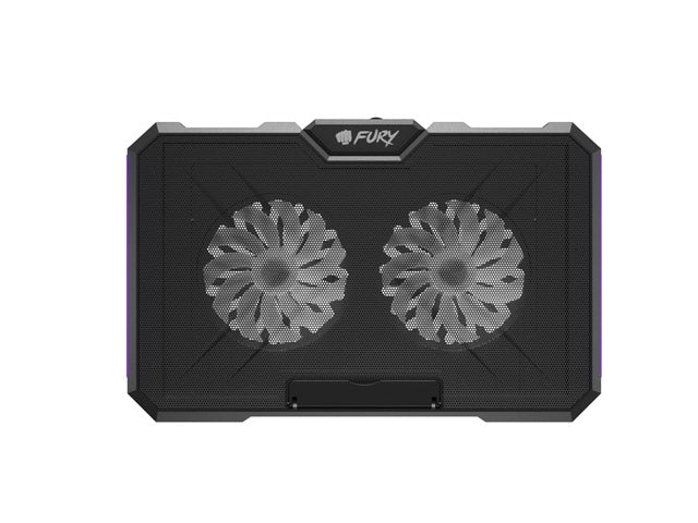 Охлаждаща подложка за лаптоп Fury Gunbai G3 14.1-17.3" с 2 вентилатора, RGB LED светлина, 2 USB порта