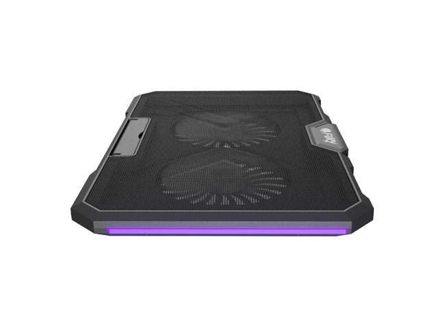 Охлаждаща подложка за лаптоп Fury Gunbai G3 14.1-17.3" с 2 вентилатора, RGB LED светлина, 2 USB порта