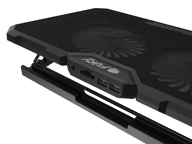 Охлаждаща подложка за лаптоп Fury Gunbai G3 14.1-17.3" с 2 вентилатора, RGB LED светлина, 2 USB порта