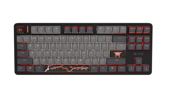 Геймърска клавиатура Fury Kanabo K6, US layout, магнитна подсветка, механична, черно-сива