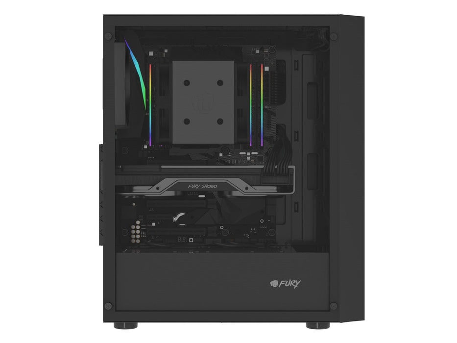 Кутия FURY SHOBO SH8F MIDI TOWER с прозорец, черна