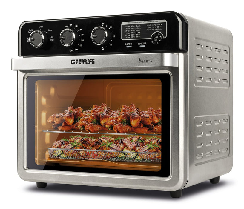 G3 Ferrari G10221 Фритюрник с горещ въздух, единичен, 32 л, 2000 W, черен, неръждаема стомана