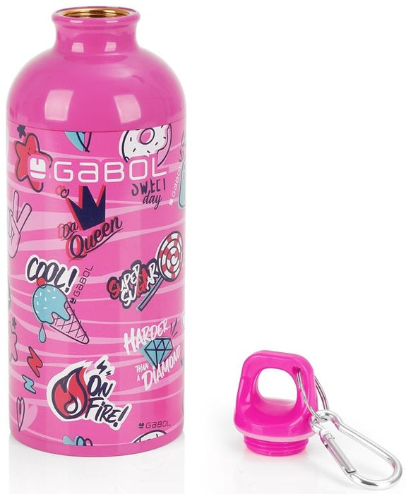 Алуминиева бутилка за вода Gabol Sticker - 600 ml