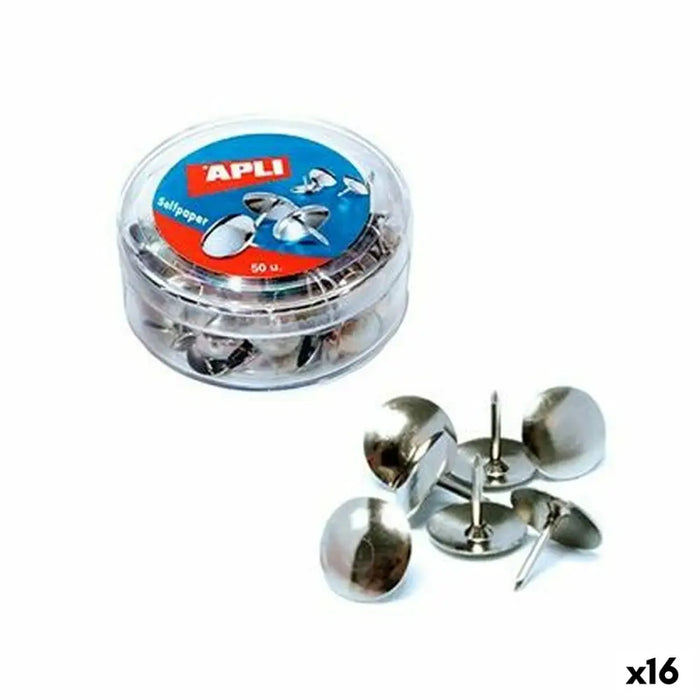 Габърчета Apli Сребрист никел (16 броя)