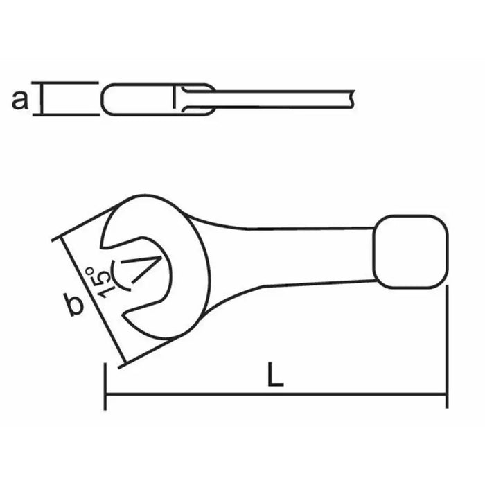 Гаечен ключ с отворен край KUKKO 50 mm