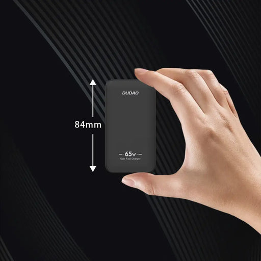GaN Dudao A65Q 65W USB-A / USB-C PD Ултра-тънко зарядно