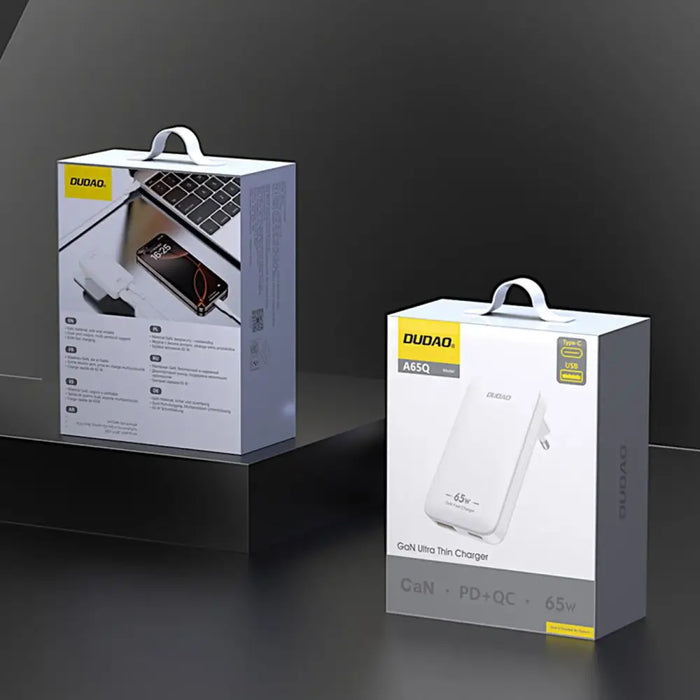 GaN Dudao A65Q 65W USB-A / USB-C PD Ultra-Thin Travel