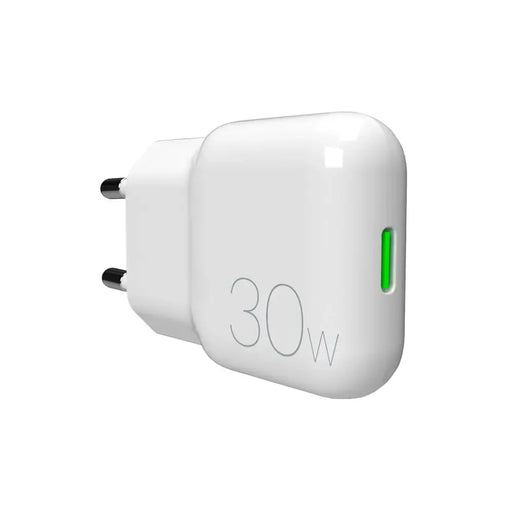 GaN Puro SLIMPRO 30W USB-C стенно зарядно устройство - бяло