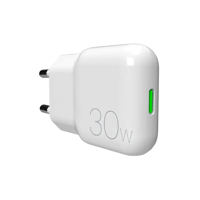 GaN Puro SLIMPRO 30W USB-C стенно зарядно устройство - бяло