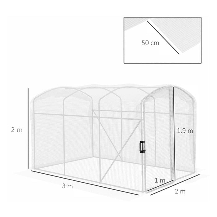 GREENHOUSE 300Х200Х200CM 1 DOOR WITH HINGES GARDEN STAR HD-11430