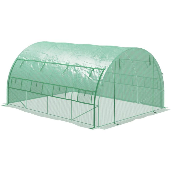GREENHOUSE 400Х250Х200CM 1 DOOR, 2SIDE HOLES GARDEN STAR HD-11425