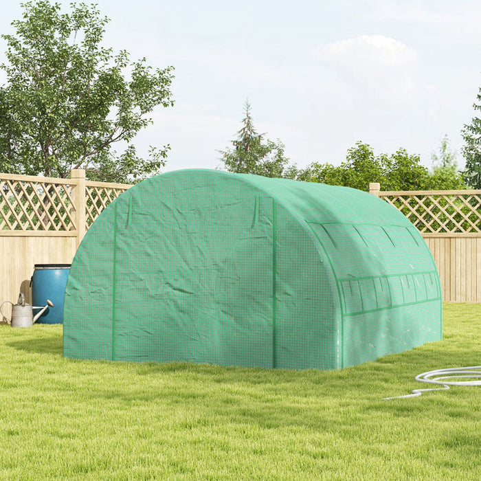 GREENHOUSE 400Х250Х200CM 1 DOOR, 2SIDE HOLES GARDEN STAR HD-11425