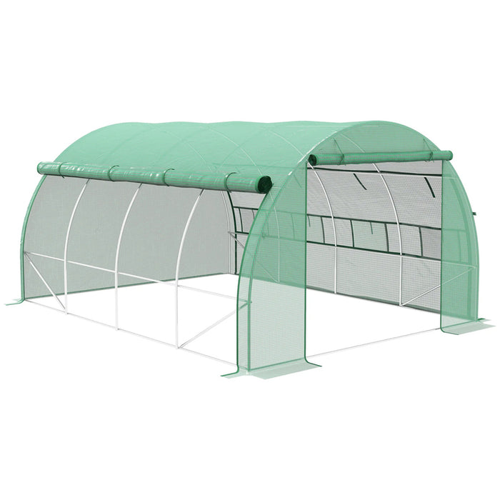 GREENHOUSE 400Х250Х200CM 1 DOOR, 2SIDE HOLES GARDEN STAR HD-11425
