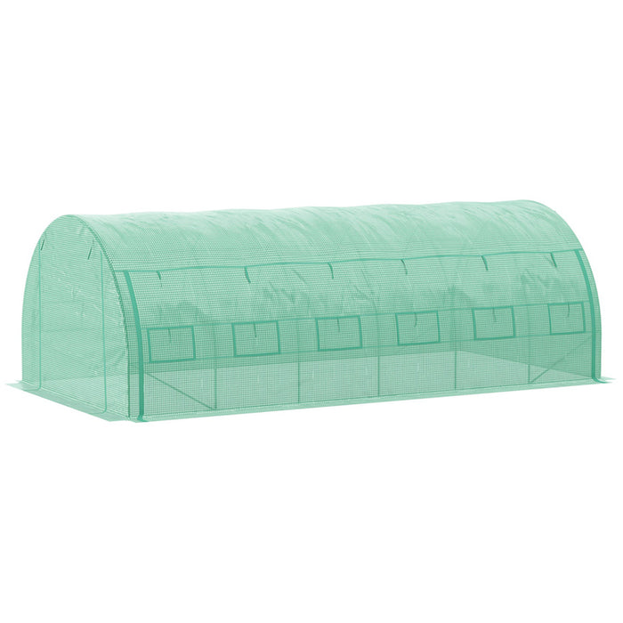 GREENHOUSE 600Х3000Х200CM 1 DOOR, 2SIDE HOLES GARDEN STAR HD-11426