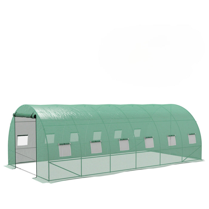 GREENHOUSE 600Х3000Х200CM 1 DOOR, 2SIDE HOLES GARDEN STAR HD-11426