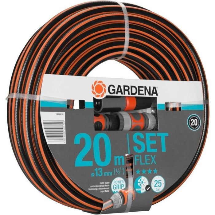 Маркуч за вода Gardena - Comfort FLEX Set 18034-20, 1/2", 20 m, с аксесоари