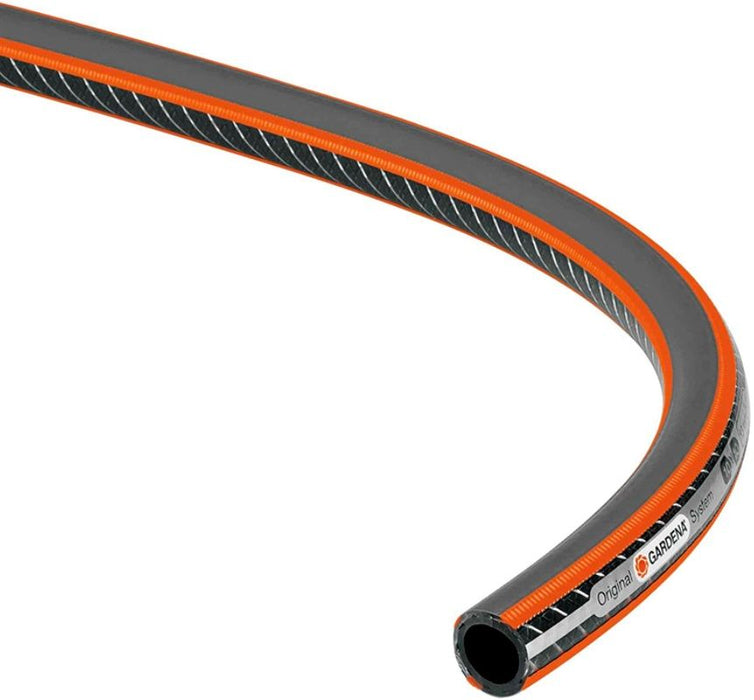 Градински маркуч Gardena - Comfort High Flex, 1/2", 50 m, 13 mm, черно-оранжев