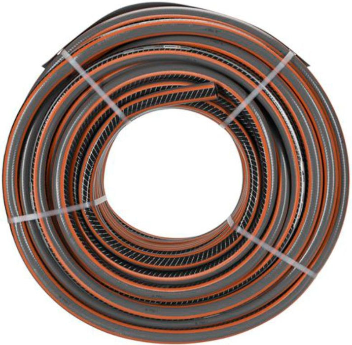 Градински маркуч Gardena - Comfort High Flex, 3/4", 50 m, 19 mm, черно-оранжев