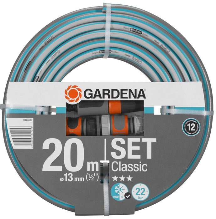 Градински маркуч Gardena - Classic Set, 20 m, 13 mm, с конектори