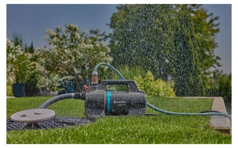 Градинска помпа Gardena - 5200 Silent set 09085-20, 600 W, 5300 l/h, с маркучи