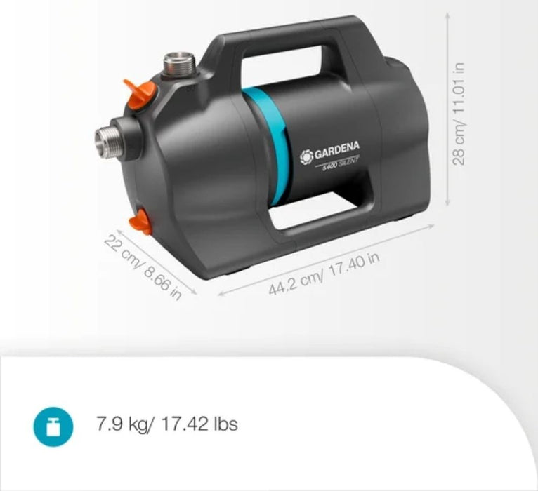 Градинска помпа Gardena - 5400 Silent, 650 W, 5400 л/ч