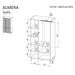 Гардероб Cama 5 ALMERA 90x52x185 орех/кашмир