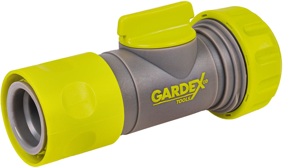 Конектор за маркуч с кран Gardex - Culture GX, 3/4", бърза връзка