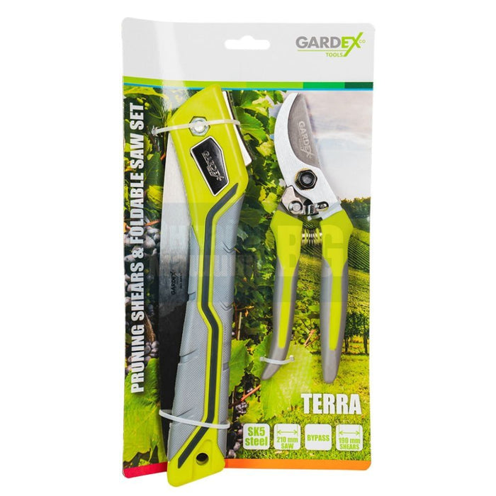 Комплект ножица и трион Gardex - Terra GX, 190 mm, 210 mm
