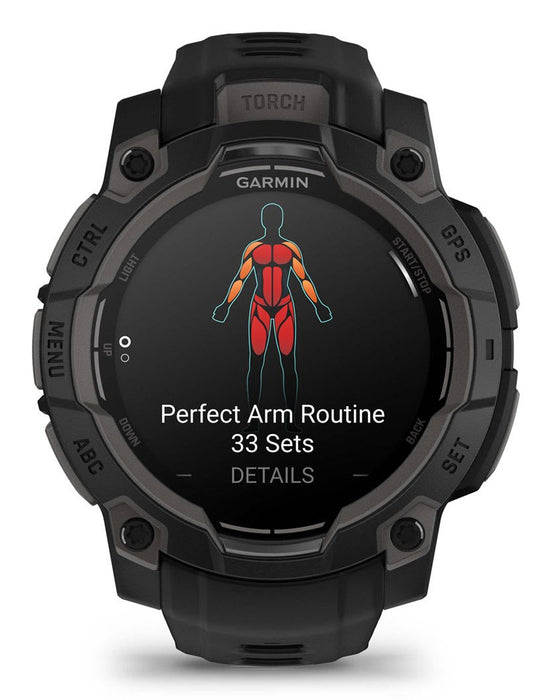 Garmin Instinct 3 AMOLED 3,05 см (1,2") 45 мм Цифров 390 x 390 пиксела Сензорен екран Черен GPS (сателитен)