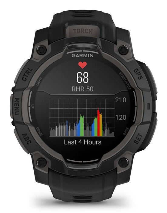 Garmin Instinct 3 AMOLED 3,05 см (1,2") 45 мм Цифров 390 x 390 пиксела Сензорен екран Черен GPS (сателитен)