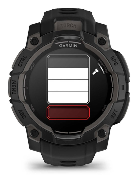 Garmin Instinct 3 AMOLED 3,05 см (1,2") 45 мм Цифров 390 x 390 пиксела Сензорен екран Черен GPS (сателитен)