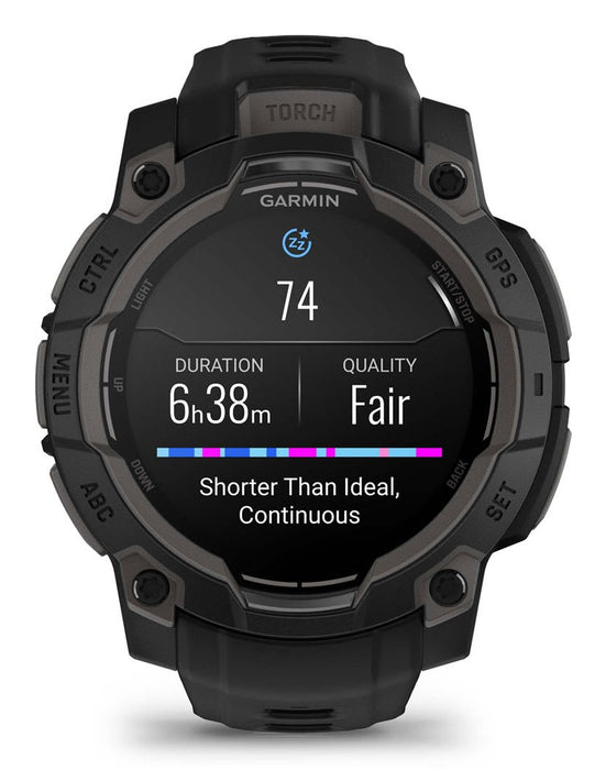 Garmin Instinct 3 AMOLED 3,05 см (1,2") 45 мм Цифров 390 x 390 пиксела Сензорен екран Черен GPS (сателитен)