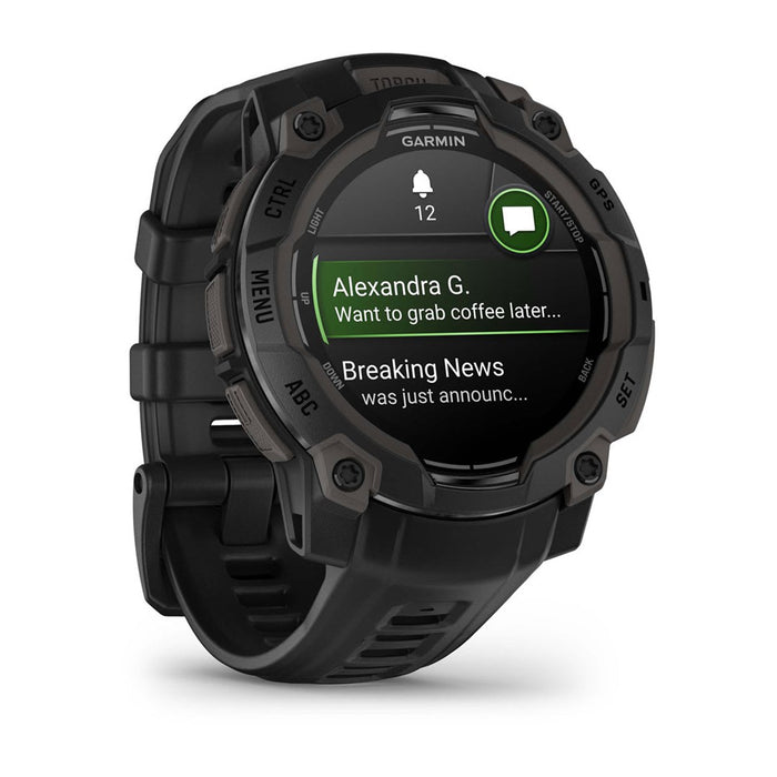 Garmin Instinct 3 AMOLED 3,05 см (1,2") 45 мм Цифров 390 x 390 пиксела Сензорен екран Черен GPS (сателитен)