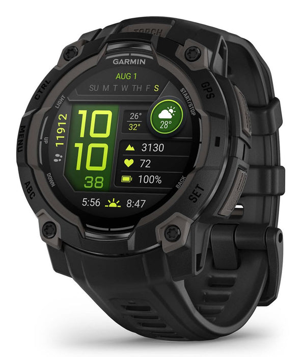 Garmin Instinct 3 AMOLED 3,05 см (1,2") 45 мм Цифров 390 x 390 пиксела Сензорен екран Черен GPS (сателитен)