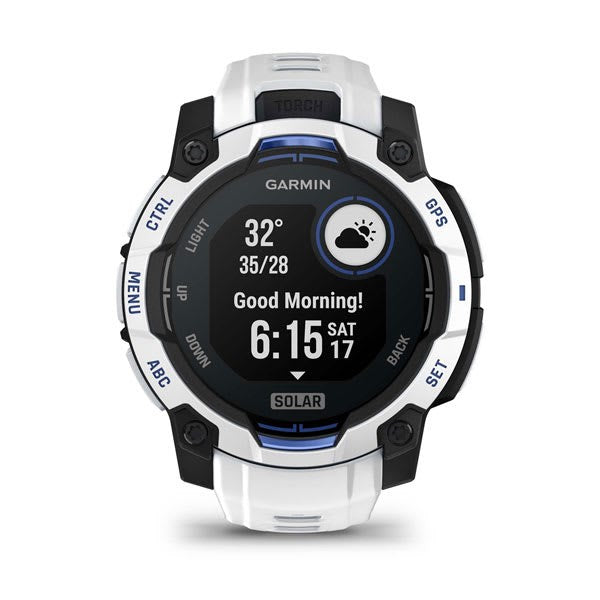Garmin Instinct 2.29 см (0.9") MIP 45 мм Цифров 176 x 176 пиксела Сензорен екран Черен, Бял GPS (сателит)