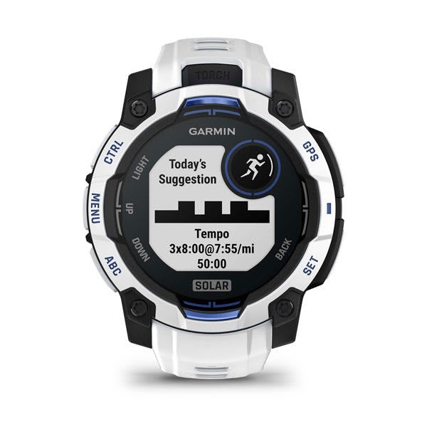 Garmin Instinct 2.29 см (0.9") MIP 45 мм Цифров 176 x 176 пиксела Сензорен екран Черен, Бял GPS (сателит)